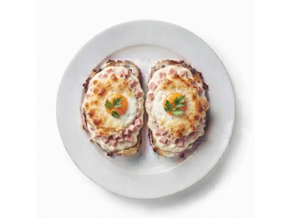 Croque van het huis gegratineerd