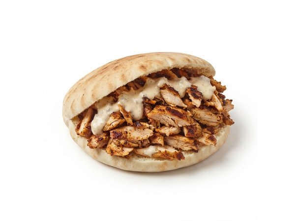 Pitabroodje met shoarmavlees